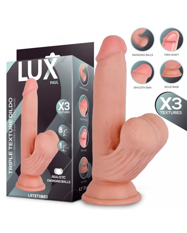 Paul Dildo Triple Densidad con Testiculos Oscilantes 82