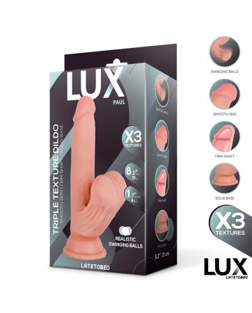 Paul Dildo Triple Densidad con Testiculos Oscilantes 82