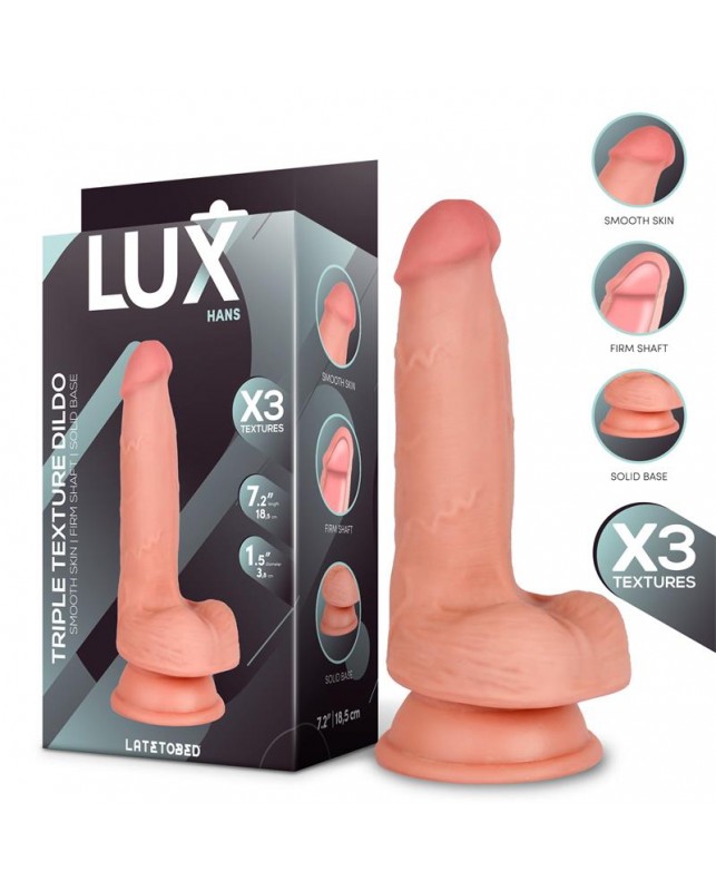 Hans Dildo Triple Densidad con Testiculos 72