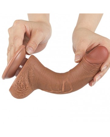 Dildo con Piel Retractil 75 Bronceado