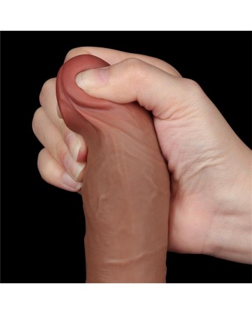 Dildo con Piel Retractil 8 Bronceado
