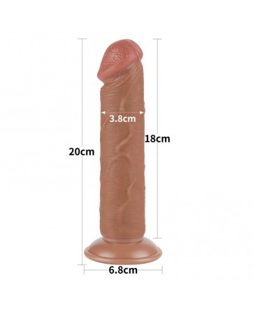 Dildo con Piel Retractil 8 Bronceado