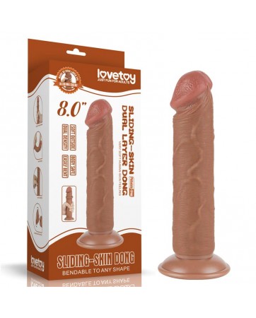Dildo con Piel Retractil 8 Bronceado