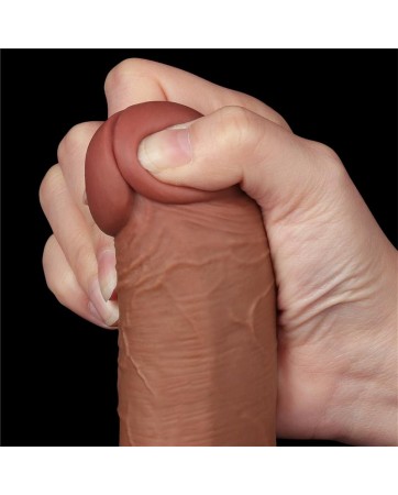 Dildo con Piel Retractil Skin 8 Bronceado