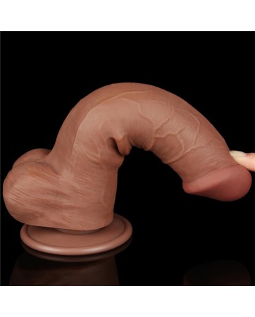 Dildo con Piel Retractil Skin 8 Bronceado