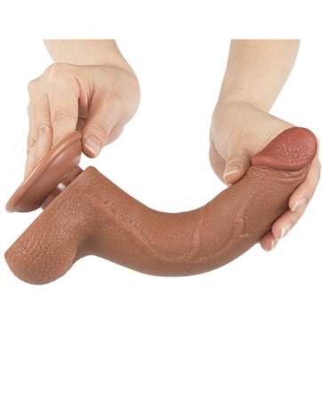 Dildo con Piel Retractil 85 Bronceado