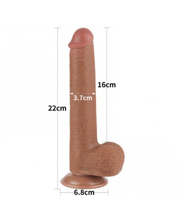 Dildo con Piel Retractil 9 Bronceado
