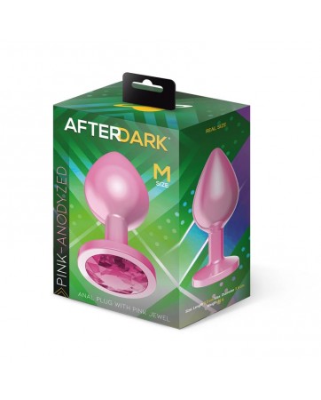 Plug Anal Anodizado Rosa con Joya Talla M