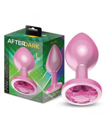 Plug Anal Anodizado Rosa con Rosa Talla L