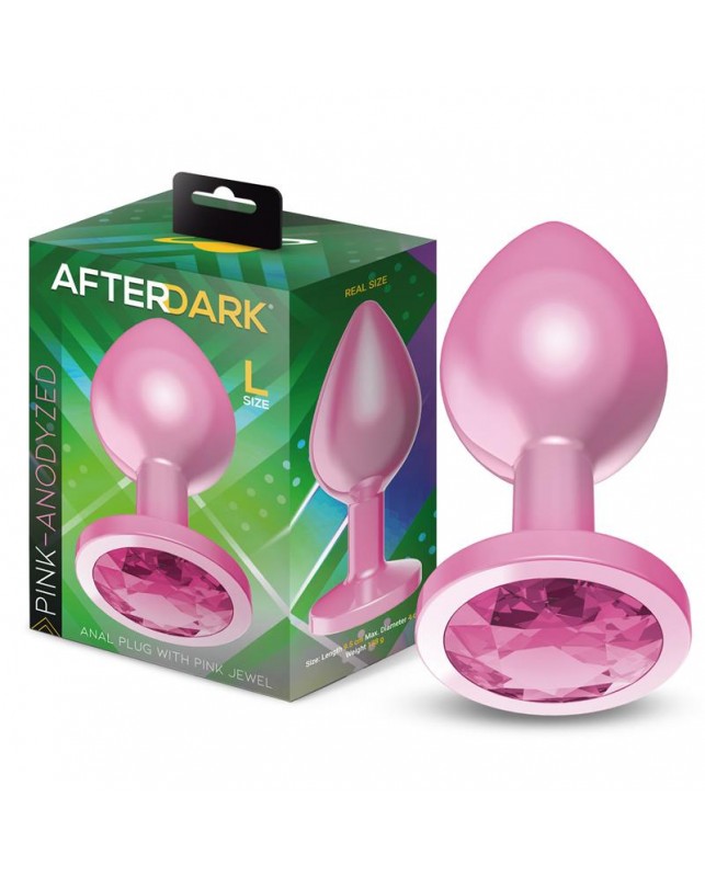 Plug Anal Anodizado Rosa con Rosa Talla L