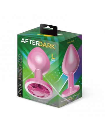 Plug Anal Anodizado Rosa con Rosa Talla L