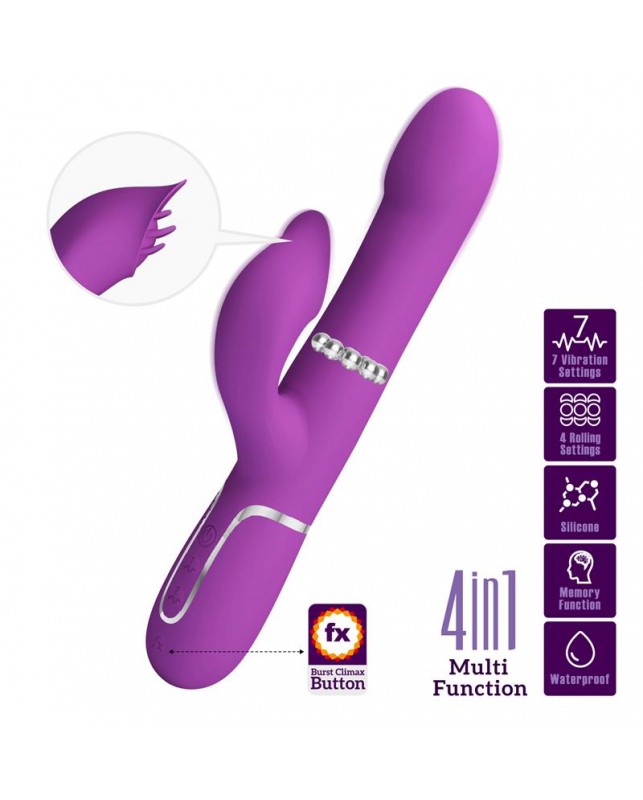 Zalin Vibrador con Bolas Rotatorias y Lengua
