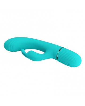 Scocco Vibrador con Rabbit Turquesa