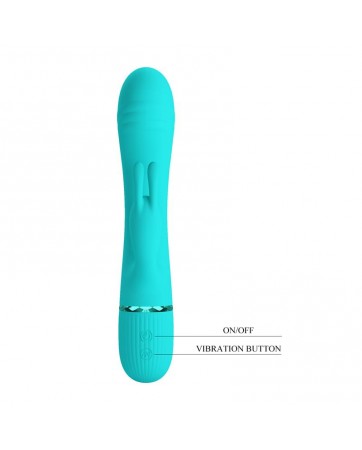 Scocco Vibrador con Rabbit Turquesa