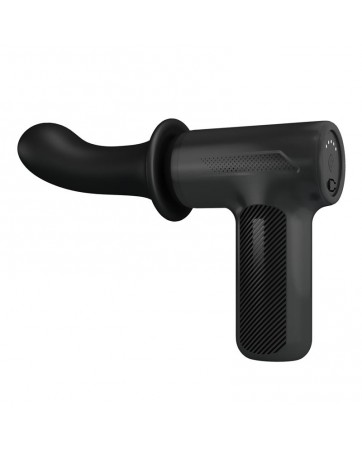 Dj Doctor Pistola de Masaje Dildo Funcion Empuje Negro