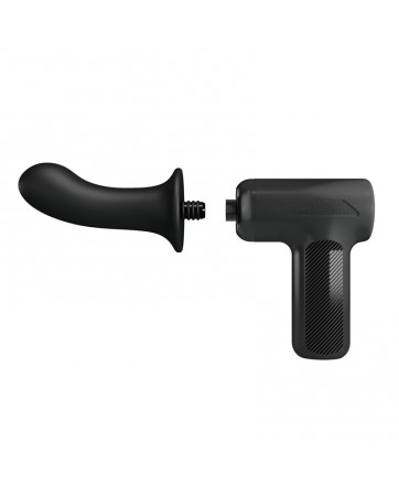 Dj Doctor Pistola de Masaje Dildo Funcion Empuje Negro