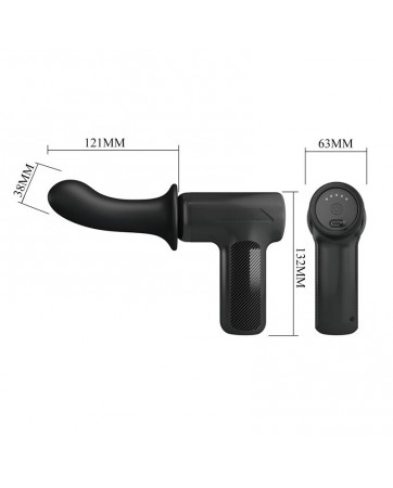 Dj Doctor Pistola de Masaje Dildo Funcion Empuje Negro