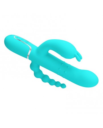 Cammy Vibrador con Bolas Rotadoras y Cadena Anal