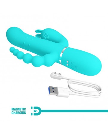 Cammy Vibrador con Bolas Rotadoras y Cadena Anal