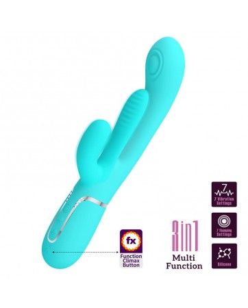 Shania Vibrador con Lengua y Thumping Turquesa