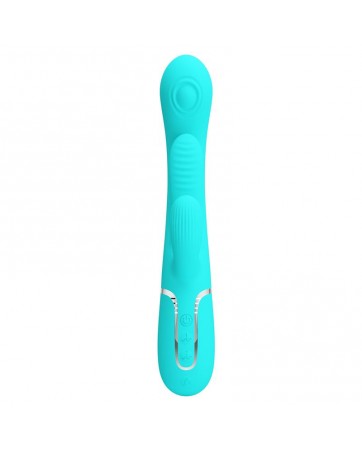 Shania Vibrador con Lengua y Thumping Turquesa