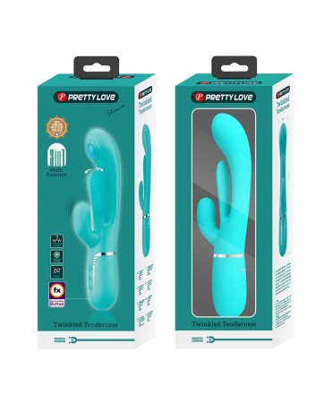 Shania Vibrador con Lengua y Thumping Turquesa