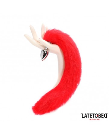 Plug Anal con Cola Rojo 40 cm