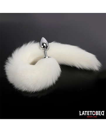 Plug Anal con Cola Blanco 40 cm