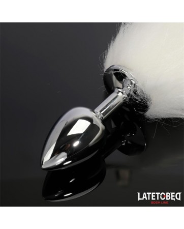 Plug Anal con Cola Blanco 40 cm