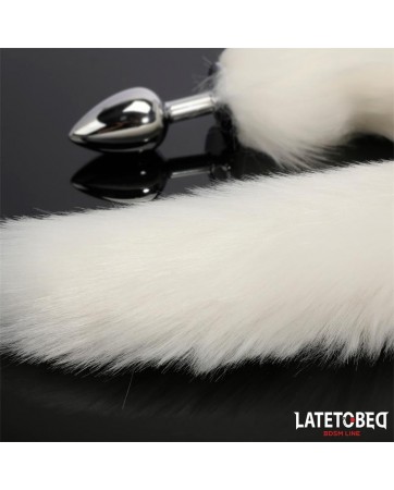 Plug Anal con Cola Blanco 40 cm