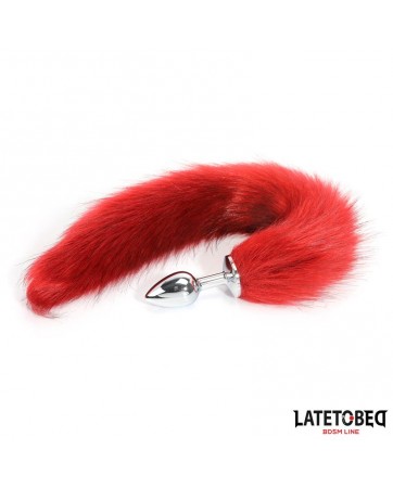 Plug Anal con Cola Rojo Vino 40 cm