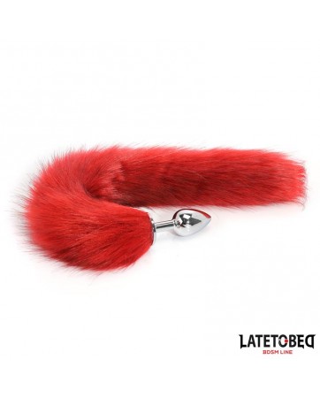 Plug Anal con Cola Rojo Vino 40 cm