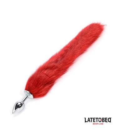 Plug Anal con Cola Rojo Vino 40 cm