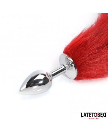 Plug Anal con Cola Rojo Vino 40 cm