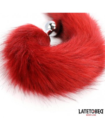 Plug Anal con Cola Rojo Vino 40 cm