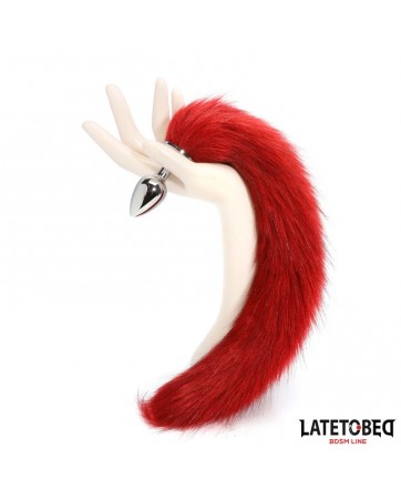 Plug Anal con Cola Rojo Vino 40 cm