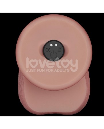 Dildo con Vibracion Piel Deslizante Silicona Dual Layer 8