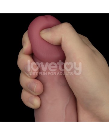 Dildo con Vibracion Piel Deslizante Silicona Dual Layer 8