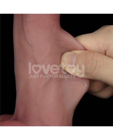 Dildo con Vibracion Piel Deslizante Silicona Dual Layer 8