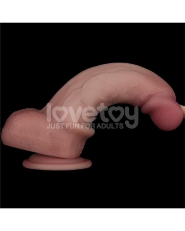 Dildo con Vibracion Piel Deslizante Silicona Dual Layer 8