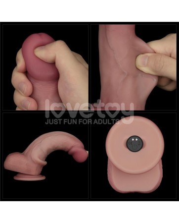 Dildo con Vibracion Piel Deslizante Silicona Dual Layer 8