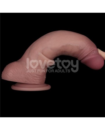 Dildo con Vibracion Piel Deslizante Silicona Dual Layer 85