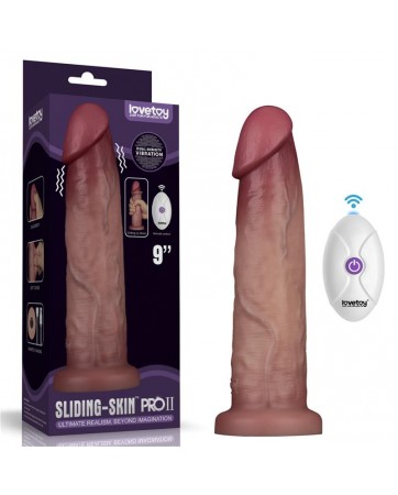 Dildo con Vibracion Piel Deslizante Silicona Dual Layer 9