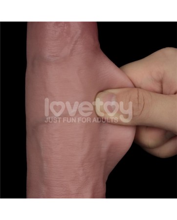 Dildo con Vibracion Piel Deslizante Silicona Dual Layer 9