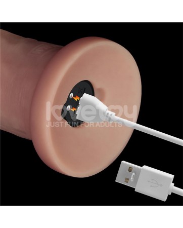 Dildo con Vibracion Piel Deslizante Silicona Dual Layer 9