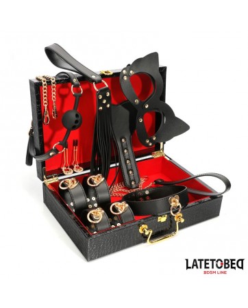 Kit Bondage de 8 Pz Cuero con Maletin de Almacenaje