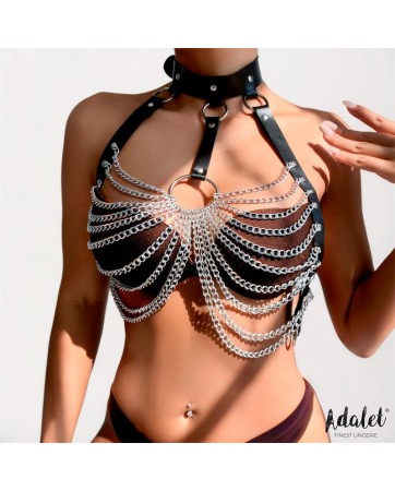 Samara Arnes de Pecho con Cadenas Cuero Vegano Tall unica