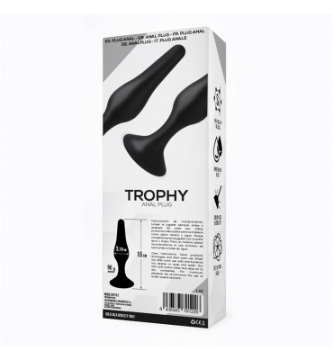 Trophy Plug Anal 15 cm Silicona Negro