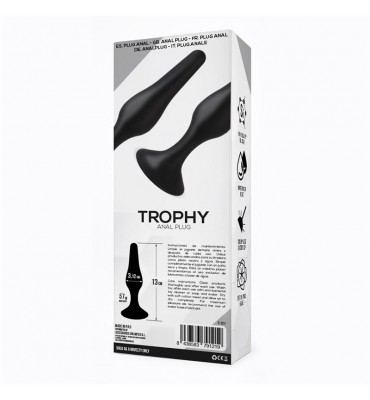 Trophy Plug Anal 13 cm Silicona Negro