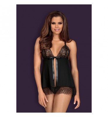 Chiccanta Babydoll y Tanga Negro
